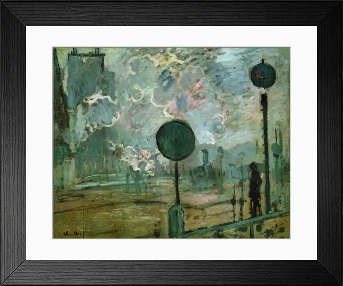 Framed Print : The Gare Saint Lazare (Le Signal). Artist: Monet, Claude (1840-1926) Framed Print : The Gare Saint Lazare (Le Signal). Artist: Monet, Claude (1840-1926)