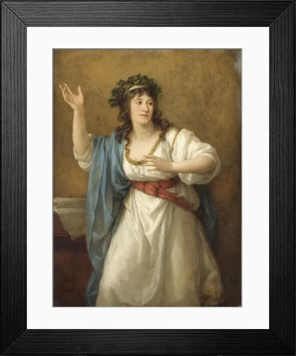 Framed Print : Portrait of the poetess Teresa Bandettini-Landucci (1763-1837). Artist: Kauffmann, Angelika (1741-1807) Framed Print : Portrait of the poetess Teresa Bandettini-Landucci (1763-1837). Artist: Kauffmann, Angelika (1741-1807)