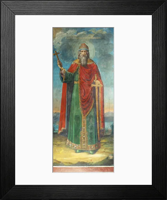 Framed Print : Grand Duke Vladimir Svyatoslavich. Artist: Ancient Russian frescos Framed Print : Grand Duke Vladimir Svyatoslavich. Artist: Ancient Russian frescos