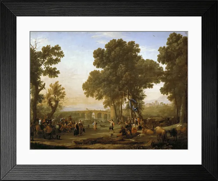 Framed Print : The Village Festival. Artist: Lorrain, Claude (1600-1682) Framed Print : The Village Festival. Artist: Lorrain, Claude (1600-1682)