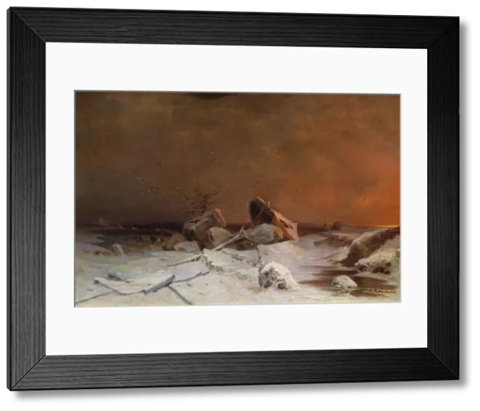 Framed Print : The Debacle. Artist: Meshchersky, Arseni Ivanovich (1834-1902) Framed Print : The Debacle. Artist: Meshchersky, Arseni Ivanovich (1834-1902)