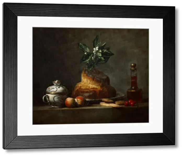Framed Print : La brioche. Artist: Chardin, Jean-Baptiste Simeon (1699-1779) Framed Print : La brioche. Artist: Chardin, Jean-Baptiste Simeon (1699-1779)