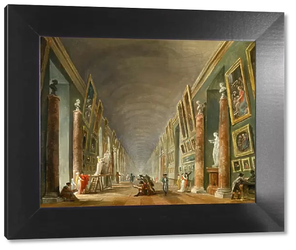 The Grand Galery of the Louvre. Artist: Robert, Hubert (1733-1808)