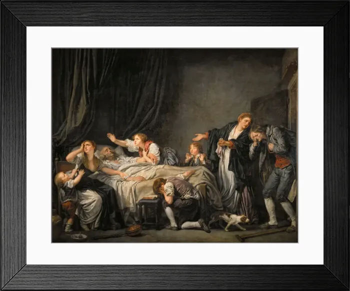 Framed Print : The Fathers Curse: The Son Punished. Artist: Greuze, Jean-Baptiste (1725-1805)