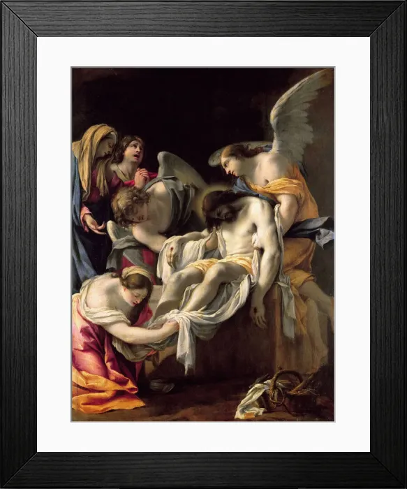 Framed Print : The Entombment of Christ. Artist: Vouet, Simon (1590-1649)