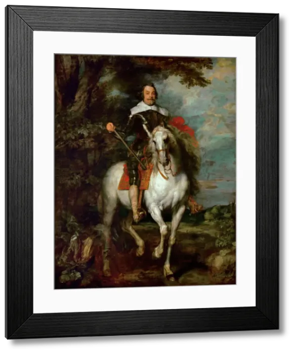 Framed Print : Equestrian portrait of Francisco de Moncada (1586?1635), Marquis of Aytona and Count of Ossuna. Artist: Dyck, Sir Anthony van (1599-1641) Framed Print : Equestrian portrait of Francisco de Moncada (1586?1635), Marquis of Aytona and Count of Ossuna. Artist: Dyck, Sir Anthony van (1599-1641)