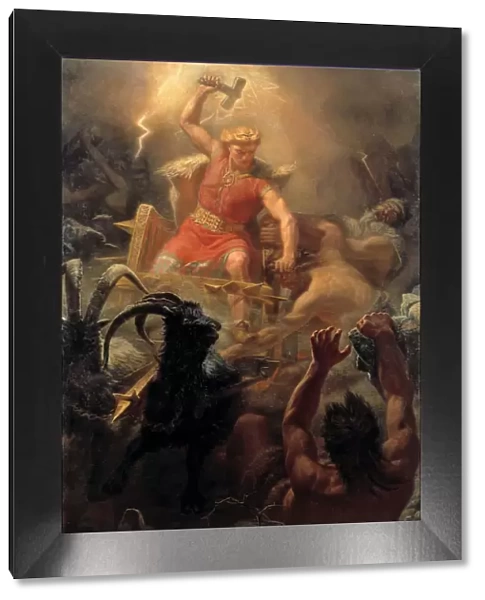 Thors Fight with the Giants. Artist: Winge, Marten Eskil (1825-1896)