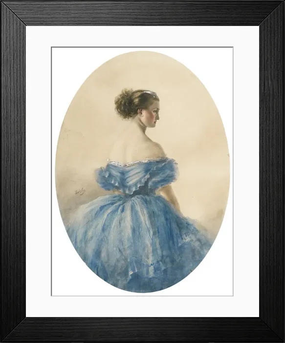 Framed Print : Portrait of Princess Anna zu Sayn-Wittgenstein. Artist: Zichy, Mihaly (1827-1906) Framed Print : Portrait of Princess Anna zu Sayn-Wittgenstein. Artist: Zichy, Mihaly (1827-1906)