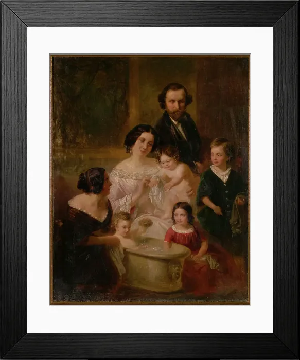 Framed Print : Family portrait. Artist: Wodick, Edmund (1816-1886) Framed Print : Family portrait. Artist: Wodick, Edmund (1816-1886)