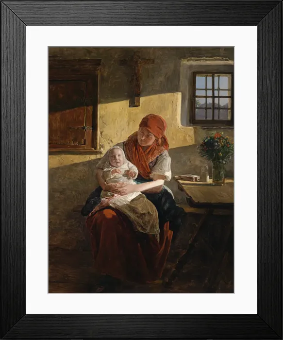 Framed Print : Sunday Rest. Artist: Waldmuller, Ferdinand Georg (1793-1865) Framed Print : Sunday Rest. Artist: Waldmuller, Ferdinand Georg (1793-1865)