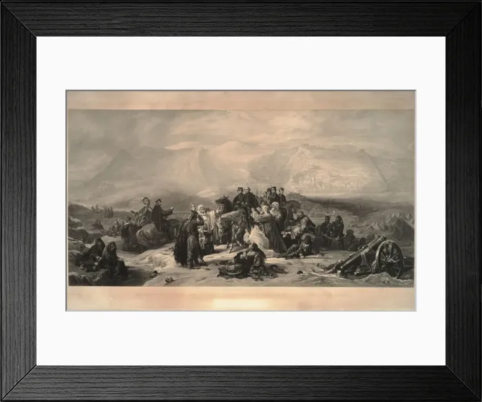 Framed Print : The defence of Kars. Sir Fenwick Williams and the officers of his staff parting with the citizens of Artist: Barker, Thomas Jones (1815-1882) Framed Print : The defence of Kars. Sir Fenwick Williams and the officers of his staff parting with the citizens of Artist: Barker, Thomas Jones (1815-1882)