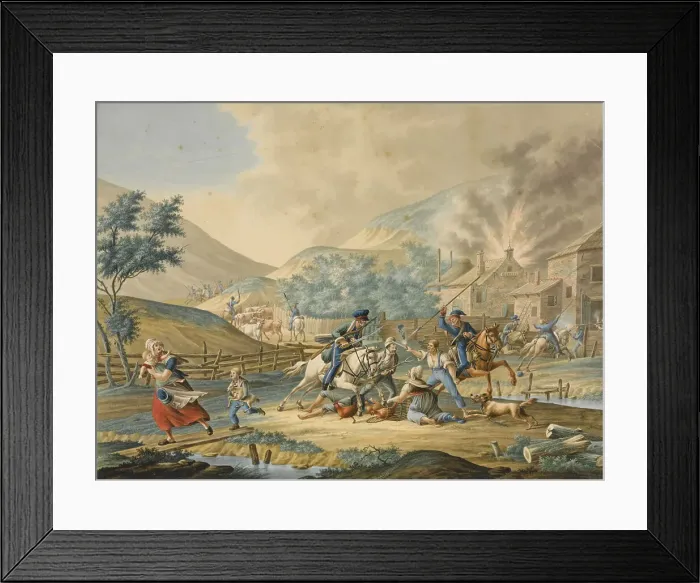 Framed Print : Anglo-Russian invasion of Holland in 1799. Artist: Anonymous Framed Print : Anglo-Russian invasion of Holland in 1799. Artist: Anonymous