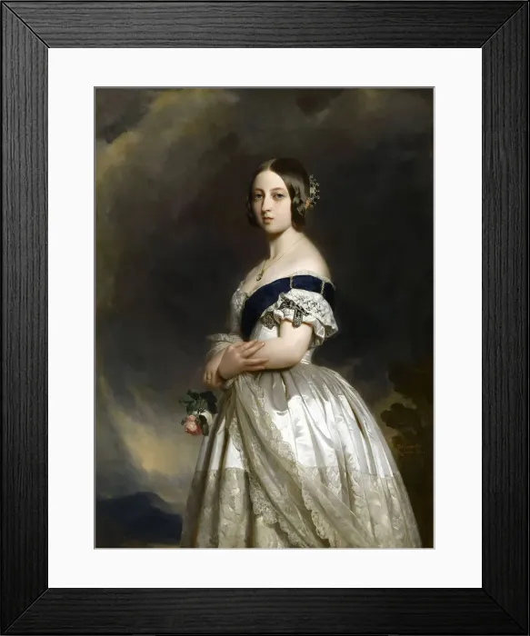 Framed Print : Portrait of Queen Victoria. Artist: Winterhalter, Franz Xavier (1805-1873) Framed Print : Portrait of Queen Victoria. Artist: Winterhalter, Franz Xavier (1805-1873)