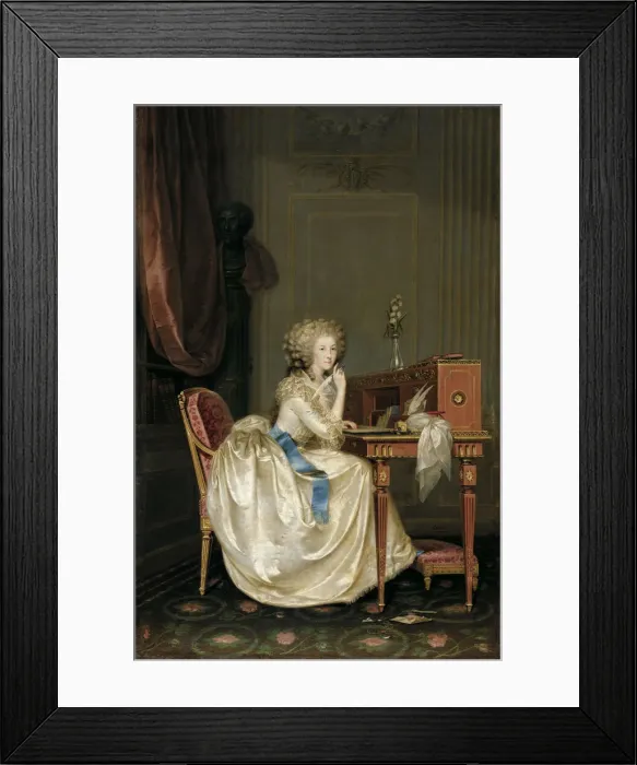 Framed Print : Portrait of Marie Louise of Savoy (1749-1792), Princess of Lamballe. Artist: Hickel, Anton (1745-1798) Framed Print : Portrait of Marie Louise of Savoy (1749-1792), Princess of Lamballe. Artist: Hickel, Anton (1745-1798)