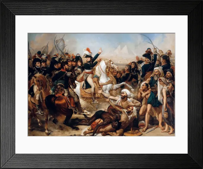 Framed Print : Bonaparte at the Battle of the Pyramids on July 21, 1798. Artist: Gros, Antoine Jean, Baron (1771-1835) Framed Print : Bonaparte at the Battle of the Pyramids on July 21, 1798. Artist: Gros, Antoine Jean, Baron (1771-1835)