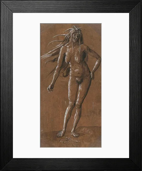 Framed Print : Witch. Artist: Manuel, Niklaus (ca. 1484-1530) Framed Print : Witch. Artist: Manuel, Niklaus (ca. 1484-1530)