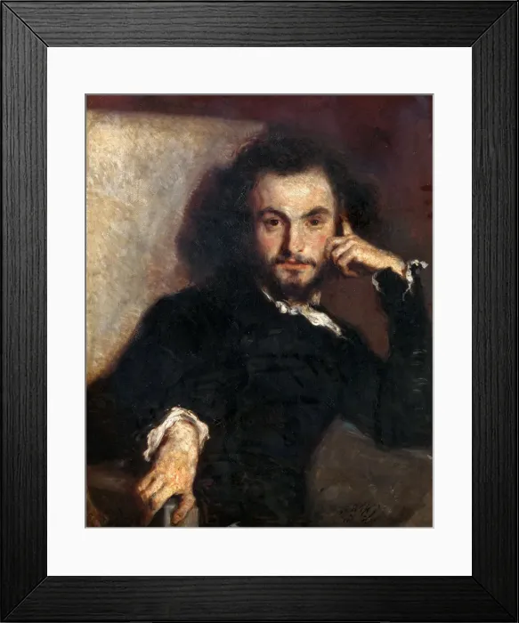 Framed Print : Charles Baudelaire (1821-1867). Artist: Deroy, Emile (1820-1846) Framed Print : Charles Baudelaire (1821-1867). Artist: Deroy, Emile (1820-1846)