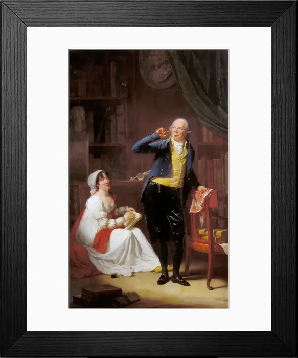 Framed Print : Jacques Delille and his wife. Artist: Danloux, Henri-Pierre (1753-1809) Framed Print : Jacques Delille and his wife. Artist: Danloux, Henri-Pierre (1753-1809)