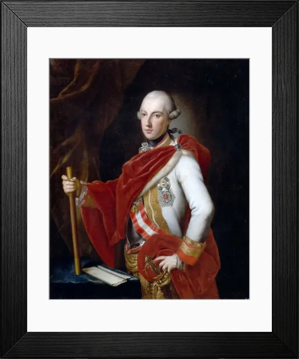Framed Print : Portrait of Emperor Joseph II (1741-1790). Artist: Maron, Anton von (1733-1808) Framed Print : Portrait of Emperor Joseph II (1741-1790). Artist: Maron, Anton von (1733-1808)