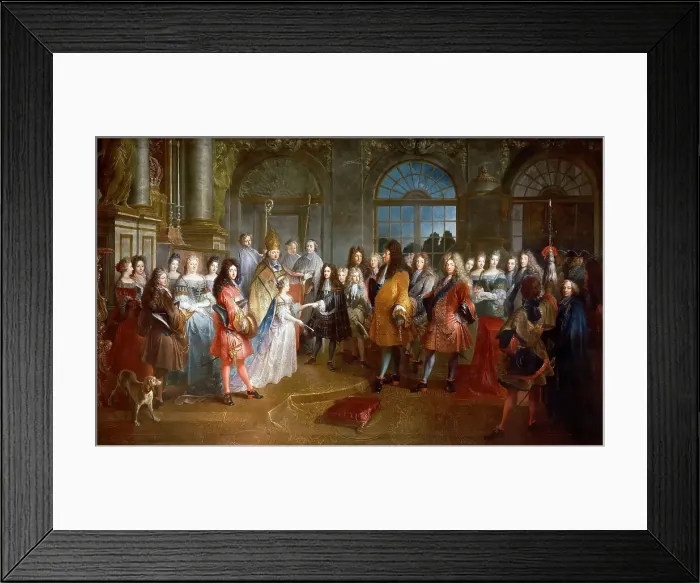 Framed Print : Marriage of Louis of France, Duke of Burgundy, and Marie Adelaide of Savoy, 7 December 1697. Artist: Dieu, Antoine (1662-1727) Framed Print : Marriage of Louis of France, Duke of Burgundy, and Marie Adelaide of Savoy, 7 December 1697. Artist: Dieu, Antoine (1662-1727)
