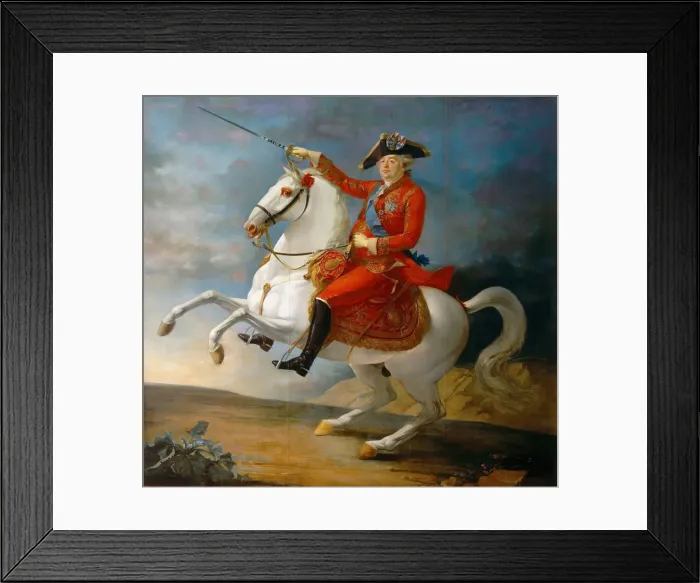Framed Print : Equestrian Portrait of the King Louis XVI (1754-1793). Artist: Carteaux, Jean Baptiste Francois (1751-1813) Framed Print : Equestrian Portrait of the King Louis XVI (1754-1793). Artist: Carteaux, Jean Baptiste Francois (1751-1813)