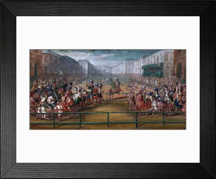 Framed Print : Le pompeux Carrousel des Galantes Amazones des Quatre Parties du monde. Artist: Martin, Jean-Baptiste (1659-1735) Framed Print : Le pompeux Carrousel des Galantes Amazones des Quatre Parties du monde. Artist: Martin, Jean-Baptiste (1659-1735)