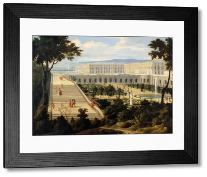 Framed Print : L orangerie du chateau de Versailles. Artist: Martin, Jean-Baptiste (1659-1735) Framed Print : L orangerie du chateau de Versailles. Artist: Martin, Jean-Baptiste (1659-1735)