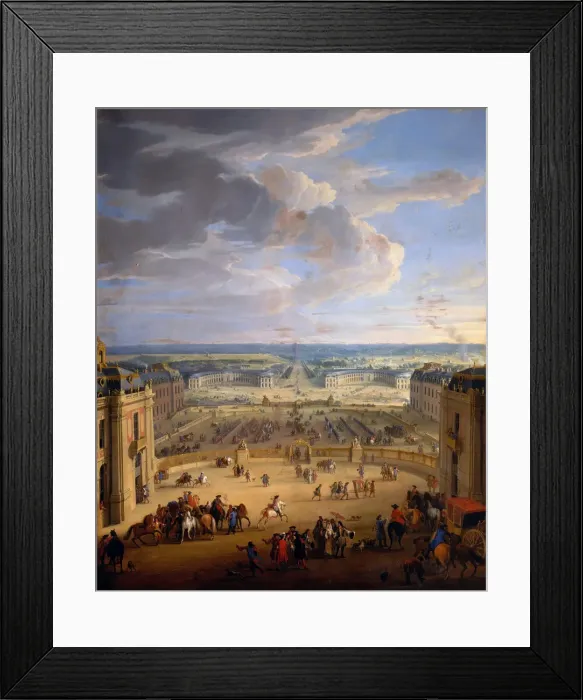 Framed Print : The Grande Ecurie (Royal stables) of the Chateau de Versailles. Artist: Martin, Jean-Baptiste (1659-1735) Framed Print : The Grande Ecurie (Royal stables) of the Chateau de Versailles. Artist: Martin, Jean-Baptiste (1659-1735)
