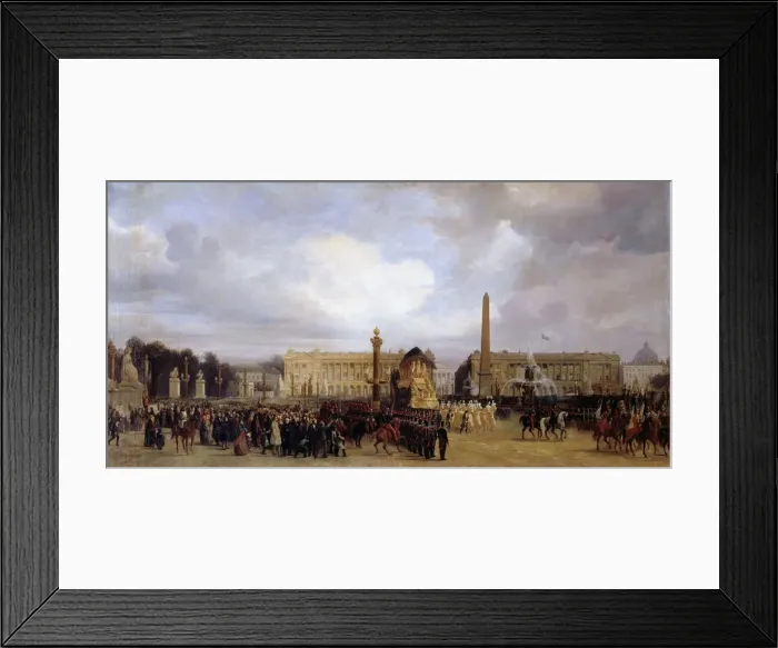 Framed Print : The Funeral Cortege of Napoleon I Passing Through the Place de la Concorde 15 December 1840. Artist: Guiaud, Jacques (1810-1876) Framed Print : The Funeral Cortege of Napoleon I Passing Through the Place de la Concorde 15 December 1840. Artist: Guiaud, Jacques (1810-1876)