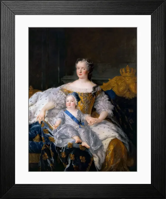 Framed Print : Marie Leszczynska with Louis, Dauphin of France. Artist: Belle, Alexis Simon (1674-1734) Framed Print : Marie Leszczynska with Louis, Dauphin of France. Artist: Belle, Alexis Simon (1674-1734)