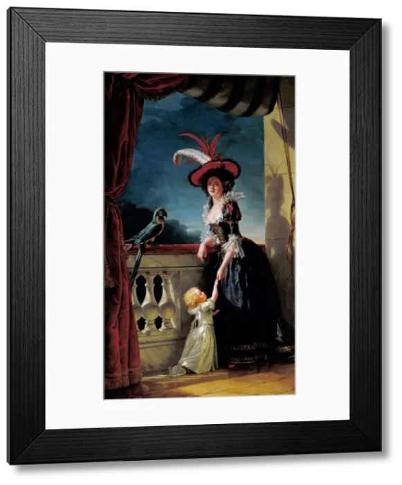 Framed Print : Portrait of Louise-Elisabeth of France with her son Ferdinand. Artist: Labille-Guiard, Adelaide (1749-1803) Framed Print : Portrait of Louise-Elisabeth of France with her son Ferdinand. Artist: Labille-Guiard, Adelaide (1749-1803)