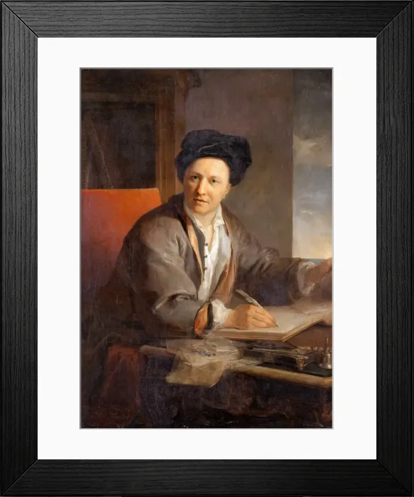 Framed Print : Portrait of the author Bernard le Bovier de Fontenelle (1657-1757). Artist: Galloche, Louis (1670-1761) Framed Print : Portrait of the author Bernard le Bovier de Fontenelle (1657-1757). Artist: Galloche, Louis (1670-1761)