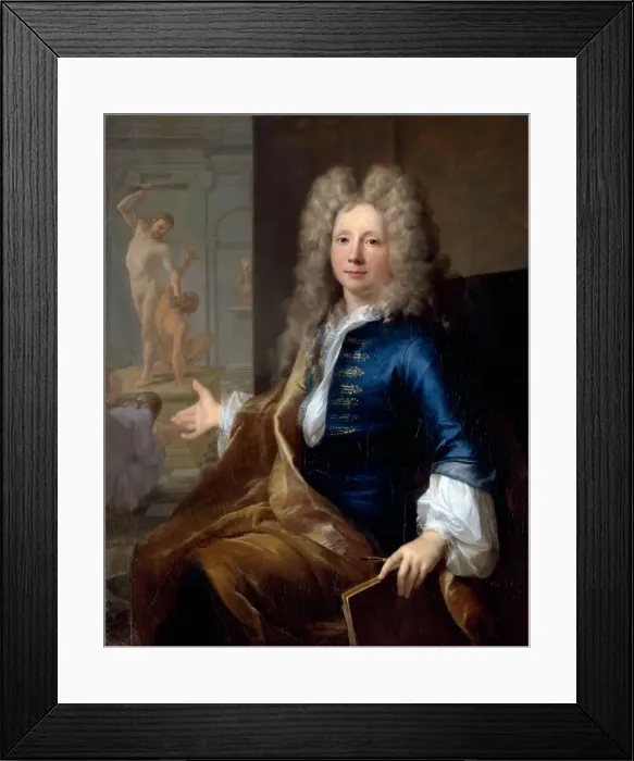 Framed Print : Portrait of Louis Boullogne the Younger (1654-1733). Artist: Tocque, Louis (1696-1772) Framed Print : Portrait of Louis Boullogne the Younger (1654-1733). Artist: Tocque, Louis (1696-1772)