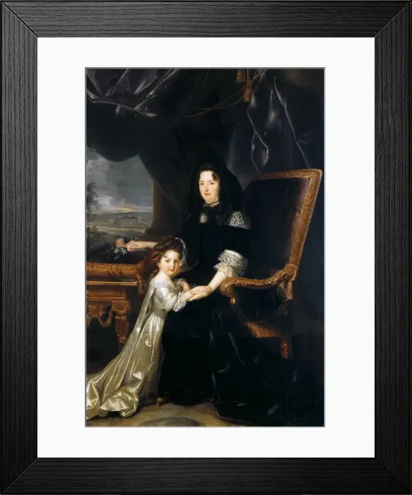 Framed Print : Francoise d Aubigne, Marquise de Maintenon (1635-1719) with her niece. Artist: Elle, Louis Ferdinand, the Younger (1648-1717) Framed Print : Francoise d Aubigne, Marquise de Maintenon (1635-1719) with her niece. Artist: Elle, Louis Ferdinand, the Younger (1648-1717)