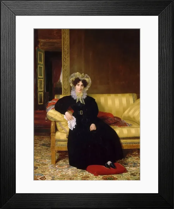 Framed Print : Madame Jean-Charles Clarmont, nee Rosalie Favrin (1772-1858). Artist: Hersent, Louis (1777-1860) Framed Print : Madame Jean-Charles Clarmont, nee Rosalie Favrin (1772-1858). Artist: Hersent, Louis (1777-1860)