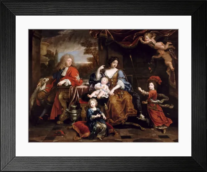 Framed Print : Louis of France, Grand Dauphin (1661-1711), with his family. Artist: Mignard, Pierre (1612-1695) Framed Print : Louis of France, Grand Dauphin (1661-1711), with his family. Artist: Mignard, Pierre (1612-1695)