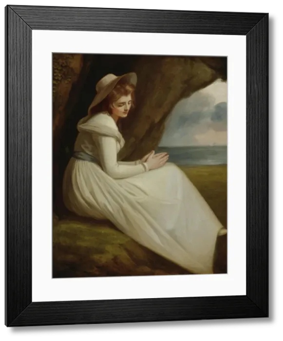 Framed Print : Emma, Lady Hamilton. Artist: Romney, George (1734-1802)