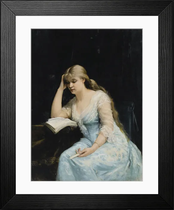 Framed Print : Young Woman Reading. Artist: Bashkirtseva, Maria Konstantinovna (1860-1884) Framed Print : Young Woman Reading. Artist: Bashkirtseva, Maria Konstantinovna (1860-1884)