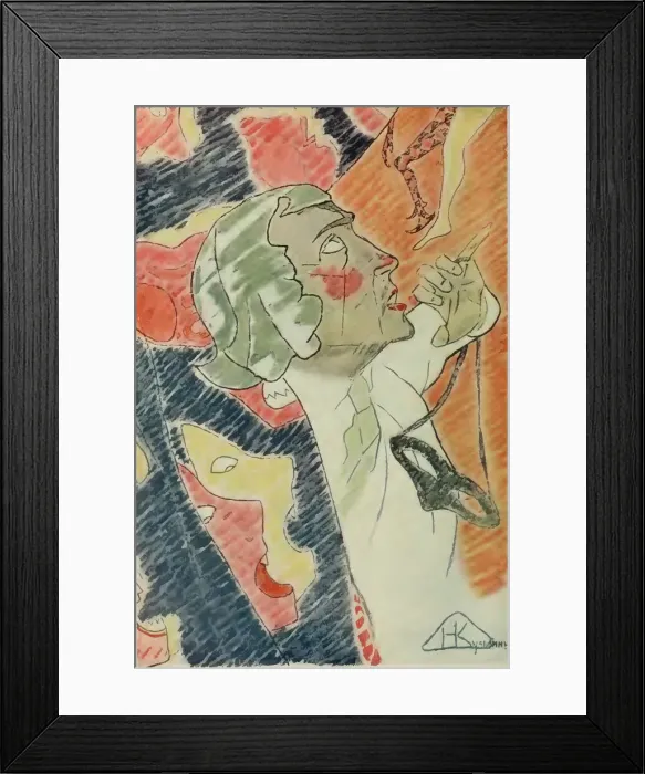 Framed Print : Portrait of Nikolai Evreinov (1879-1953). Artist: Kulbin, Nikolai Ivanovich (1868-1917) Framed Print : Portrait of Nikolai Evreinov (1879-1953). Artist: Kulbin, Nikolai Ivanovich (1868-1917)