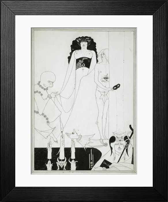 Framed Print : Enter Herodias. Illustration for Salome by Oscar Wilde. Artist: Beardsley, Aubrey (1872?1898) Framed Print : Enter Herodias. Illustration for Salome by Oscar Wilde. Artist: Beardsley, Aubrey (1872?1898)