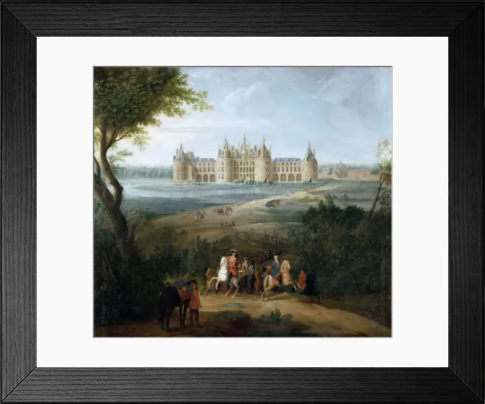 Framed Print : View of the chateau de Chambord, from the park. Artist: Martin, Pierre-Denis II (1663-1742) Framed Print : View of the chateau de Chambord, from the park. Artist: Martin, Pierre-Denis II (1663-1742)