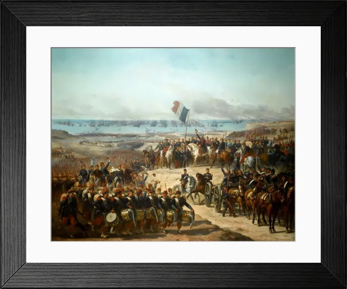 Framed Print : Disembarkation of the French Army at Eupatoria, 14 September 1854. Artist: Barrias, Felix-Joseph (1822-1907) Framed Print : Disembarkation of the French Army at Eupatoria, 14 September 1854. Artist: Barrias, Felix-Joseph (1822-1907)
