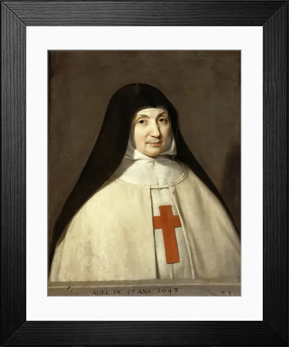 Framed Print : Portrait of Angelique Arnauld (1591-1661), Abbess of the Abbey of Port-Royal. Artist: Champaigne, Philippe, de (1602-1674) Framed Print : Portrait of Angelique Arnauld (1591-1661), Abbess of the Abbey of Port-Royal. Artist: Champaigne, Philippe, de (1602-1674)