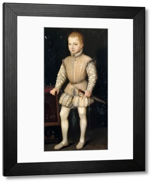 Framed Print : Henry IV of France as Child. Artist: Clouet, Francois (1510-1572) Framed Print : Henry IV of France as Child. Artist: Clouet, Francois (1510-1572)