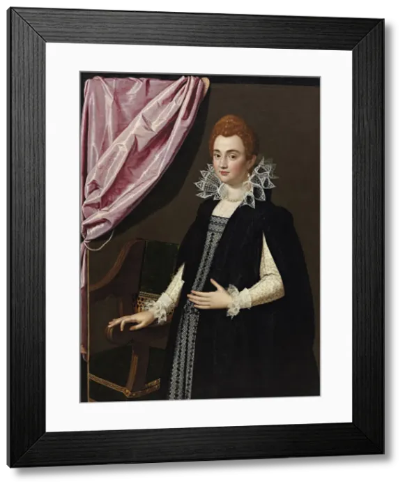 Framed Print : Portrait of Marie de Medici (1575-1642). Artist: Pulzone, Scipione (1550-1598) Framed Print : Portrait of Marie de Medici (1575-1642). Artist: Pulzone, Scipione (1550-1598)