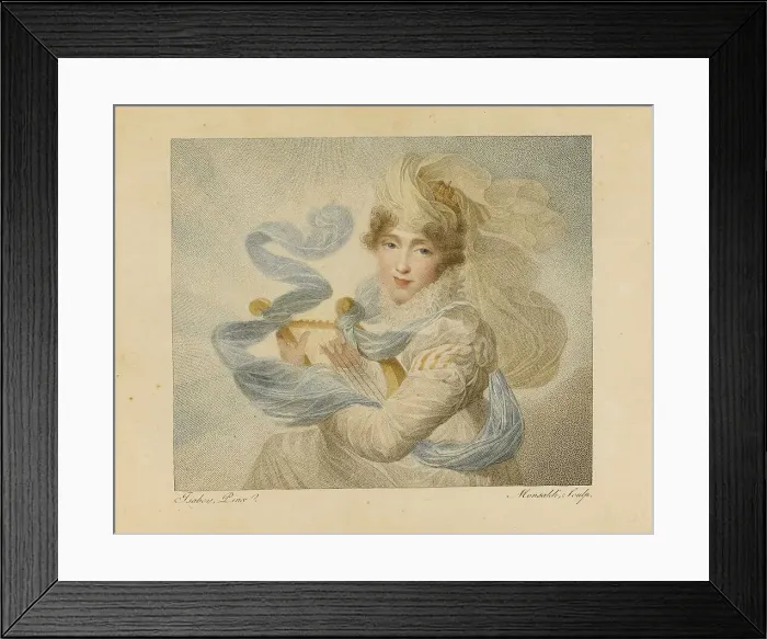Framed Print : Hortense de Beauharnais. Artist: Monsaldi, Antoine Maxime (1768-1816) Framed Print : Hortense de Beauharnais. Artist: Monsaldi, Antoine Maxime (1768-1816)