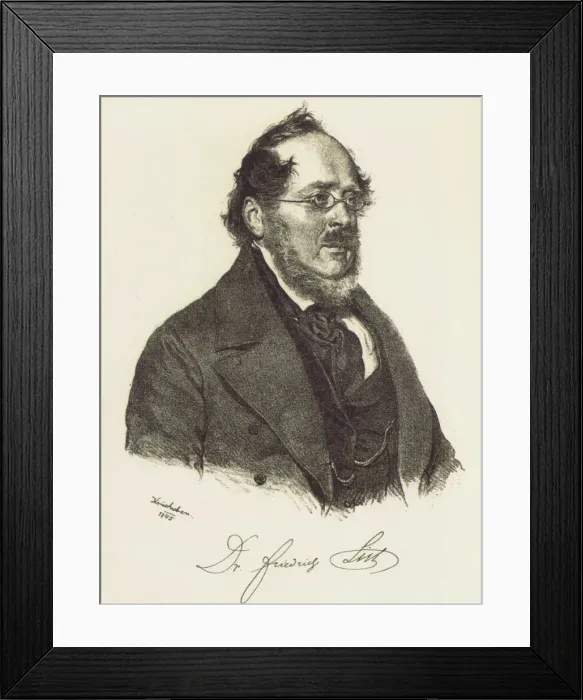 Framed Print : Friedrich List (1789-1846). Artist: Kriehuber, Josef (1800-1876) Framed Print : Friedrich List (1789-1846). Artist: Kriehuber, Josef (1800-1876)