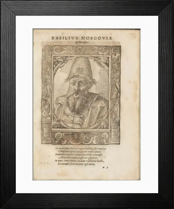 Framed Print : Portrait of the Tsar Ivan IV the Terrible (1530-1584). Artist: Stimmer, Tobias (1539-1584) Framed Print : Portrait of the Tsar Ivan IV the Terrible (1530-1584). Artist: Stimmer, Tobias (1539-1584)