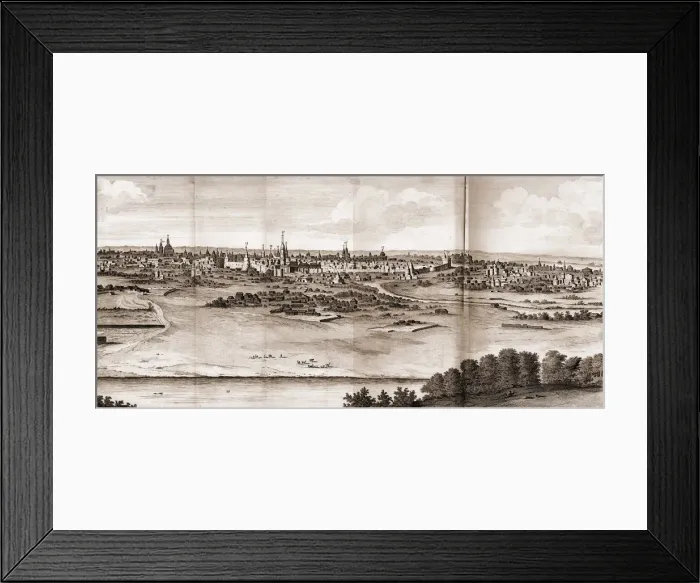 Framed Print : Moscow (From: Voyages par la Moscovie, en Perse, et aux Index orientales). Artist: Bruijn, Cornelis de (1652-1727) Framed Print : Moscow (From: Voyages par la Moscovie, en Perse, et aux Index orientales). Artist: Bruijn, Cornelis de (1652-1727)