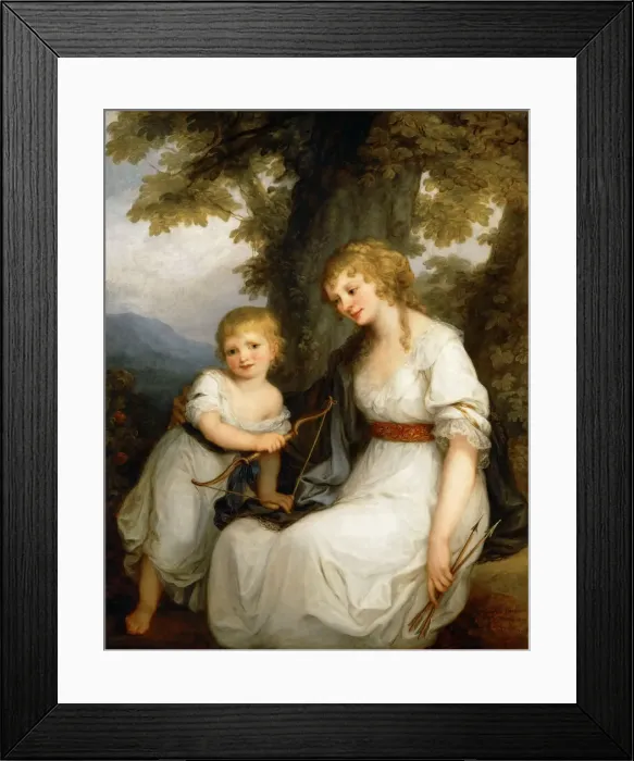 Framed Print : Portrait of Barbara Juliane von Krudener (1764-1824) With Her Son Paul. Artist: Kauffmann, Angelika (1741-1807) Framed Print : Portrait of Barbara Juliane von Krudener (1764-1824) With Her Son Paul. Artist: Kauffmann, Angelika (1741-1807)